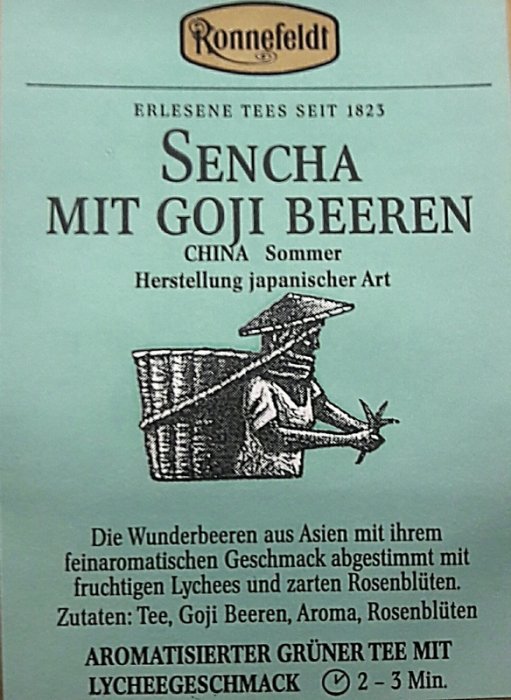 Зеленый чай Роннефельдт Сенча с Ягодами Годжи • Sencha mit Goji Beeren 100g
