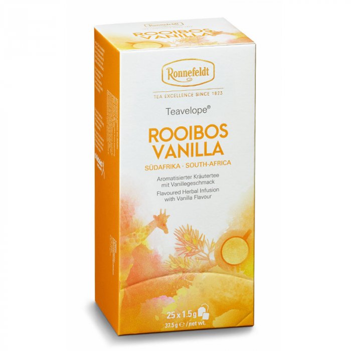 Трав'яний чай Роннефельдт Ройбуш Ваніль • Teavelope® Rooibos Vanilla 25х1,5g